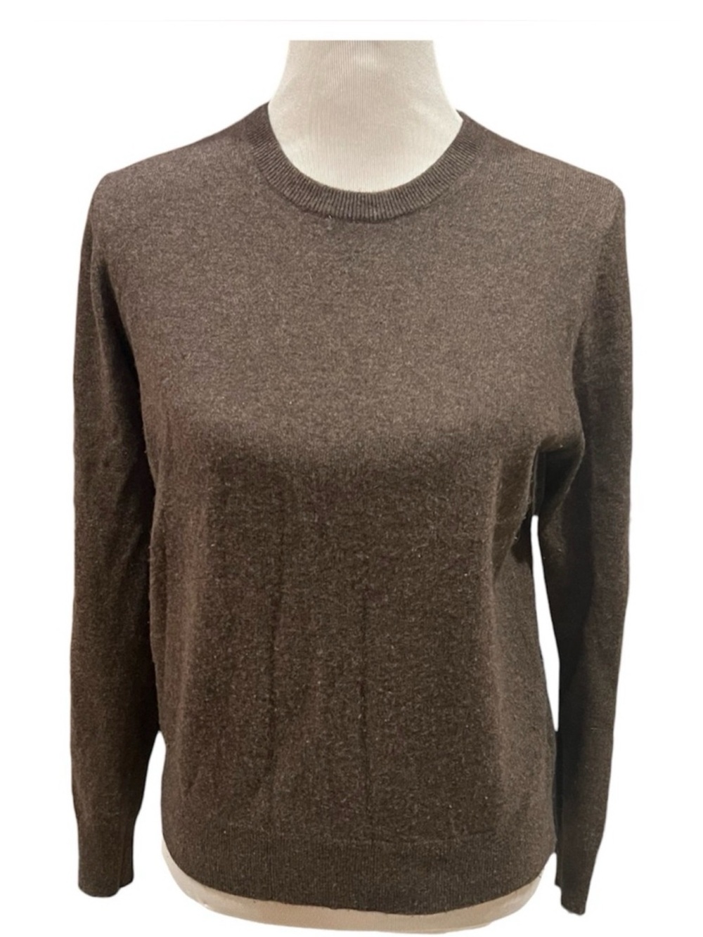 Quince Mongolian Cashmefe Crewneck Sweater in Brown. XL NWOT #0097